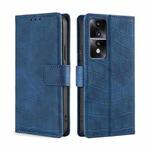 For Honor 80 GT Skin Feel Crocodile Magnetic Clasp Leather Phone Case(Blue)