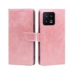 For Xiaomi 13 Calf Texture Buckle Flip Leather Phone Case(Rose Gold)