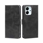 For Honor 80 SE Calf Texture Buckle Flip Leather Phone Case(Black)