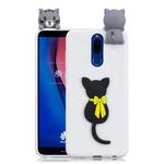 For Xiaomi Redmi 8 Shockproof 3D Lying Cartoon TPU Protective Case(Little Black Cat)