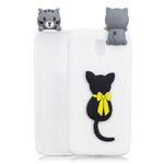 For Xiaomi Redmi 8A Shockproof 3D Lying Cartoon TPU Protective Case(Little Black Cat)