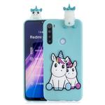 For Xiaomi Redmi Note 8 Shockproof 3D Lying Cartoon TPU Protective Case(Couple Unicorn)