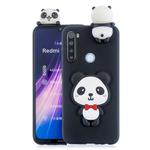 For Xiaomi Redmi Note 8 Shockproof 3D Lying Cartoon TPU Protective Case(Panda with Red Bow)