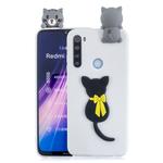 For Xiaomi Redmi Note 8 Shockproof 3D Lying Cartoon TPU Protective Case(Little Black Cat)