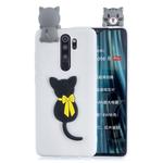 For Xiaomi Redmi Note 8 Pro Shockproof 3D Lying Cartoon TPU Protective Case(Little Black Cat)