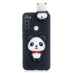For Xiaomi Redmi Note 8T Shockproof 3D Lying Cartoon TPU Protective Case(Panda with Red Bow)