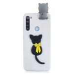 For Xiaomi Redmi Note 8T Shockproof 3D Lying Cartoon TPU Protective Case(Little Black Cat)