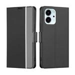 For Honor 80 SE Twill Texture Side Button Leather Phone Case(Black)