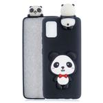 For Galaxy A41 Shockproof 3D Lying Cartoon TPU Protective Case(Panda with Red Bow)