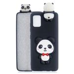 For Galaxy A51 Shockproof 3D Lying Cartoon TPU Protective Case(Panda with Red Bow)