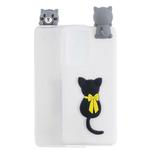 For Galaxy S20 Ultra Shockproof 3D Lying Cartoon TPU Protective Case(Little Black Cat)