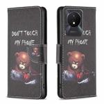 For vivo Y02 4G Drawing Pattern Leather Phone Case(Bear)