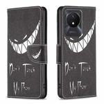 For vivo Y02 4G Drawing Pattern Leather Phone Case(Smirk)