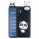 For Xiaomi Mi Note 10 Shockproof 3D Lying Cartoon TPU Protective Case(Panda with Blue Bow)