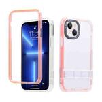 For iPhone 14 2 in 1 360 Invisible Holder Phone Case(Orange)