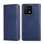 For Xiaomi 13 Gloss Oil Solid Color Magnetic Leather Phone Case(Blue)