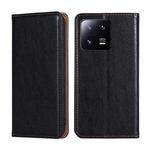 For Xiaomi 13 Pro Gloss Oil Solid Color Magnetic Leather Phone Case(Black)