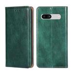 For Google Pixel 7a Gloss Oil Solid Color Magnetic Leather Phone Case(Green)