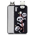 For Galaxy A11 Shockproof Cartoon TPU Protective Case(Three Pandas)