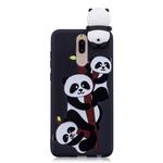For Xiaomi Redmi 8 Shockproof Cartoon TPU Protective Case(Three Pandas)