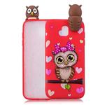 For Xiaomi Redmi 8A Shockproof Cartoon TPU Protective Case(Red Owl)