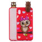 For Galaxy A01 Shockproof Cartoon TPU Protective Case(Red Owl)