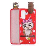 For Galaxy A41 Shockproof Cartoon TPU Protective Case(Red Owl)