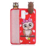 For Galaxy A71 Shockproof Cartoon TPU Protective Case(Red Owl)