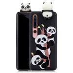 For Xiaomi Mi 10 5G Shockproof Cartoon TPU Protective Case(Three Pandas)