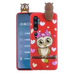 For Xiaomi Mi Note 10 Shockproof Cartoon TPU Protective Case(Red Owl)