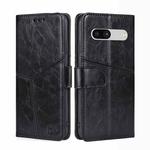 For Google Pixel 7a Geometric Stitching Horizontal Flip Leather Phone Case(Black)