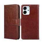 For Honor 80 SE Crystal Texture Leather Phone Case(Brown)