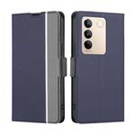 For vivo S16 / S16 Pro Twill Texture Side Button Leather Phone Case(Blue)