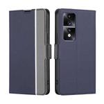 For Honor 80 GT Twill Texture Side Button Leather Phone Case(Blue)