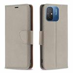 For Xiaomi Redmi 12C Litchi Texture Pure Color Leather Phone Case(Grey)