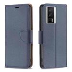 For Xiaomi Redmi K60 / K60 Pro Litchi Texture Pure Color Leather Phone Case(Blue)