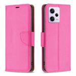 For Xiaomi Redmi Note 12 Pro+ Global Litchi Texture Pure Color Leather Phone Case(Rose Red)