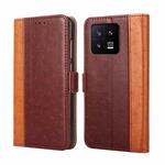For Xiaomi 13 Ostrich Texture Flip Leather Phone Case(Brown)