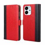 For Honor 80 SE Ostrich Texture Flip Leather Phone Case(Red)