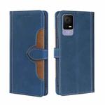 For TCL 405 / 406 / 408 Skin Feel Magnetic Buckle Leather Phone Case(Blue)