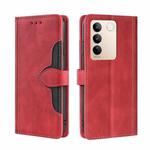 For vivo S16 / S16 Pro Skin Feel Magnetic Buckle Leather Phone Case(Red)
