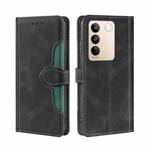 For vivo S16 / S16 Pro Skin Feel Magnetic Buckle Leather Phone Case(Black)