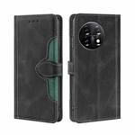 For OnePlus 11 Skin Feel Magnetic Buckle Leather Phone Case(Black)