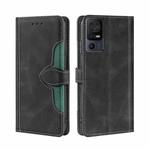 For TCL 40 SE Skin Feel Magnetic Buckle Leather Phone Case(Black)