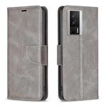 For Xiaomi Redmi K60 / K60 Pro Lambskin Texture Leather Phone Case(Grey)