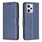 For Xiaomi Redmi Note 12 Pro+ Global Lambskin Texture Leather Phone Case(Blue)