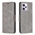 For Xiaomi Redmi Note 12 Pro+ Global Lambskin Texture Leather Phone Case(Grey)