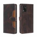 For ZTE Libero 5G III 5G Skin Feel Magnetic Buckle Leather Phone Case(Brown)