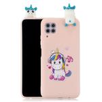 For Huawei P40 Lite Shockproof Colored Painted Lying Cartoon TPU Protective Case(Music Unicorn)