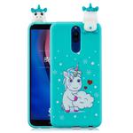 For Xiaomi Redmi 8 Shockproof Colored Painted Lying Cartoon TPU Protective Case(Caring Unicorn)